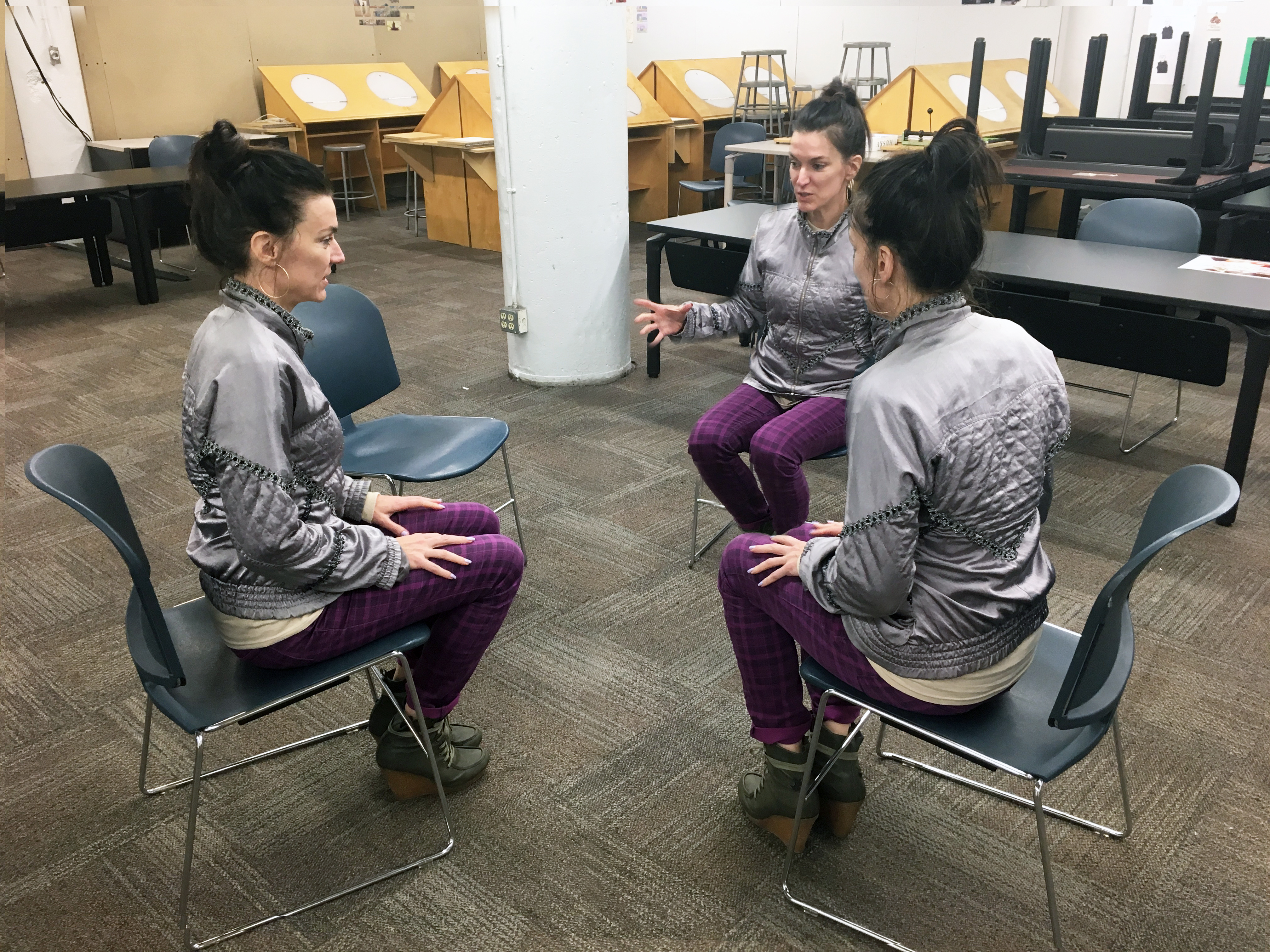 Kim 4 chairs 3 performers